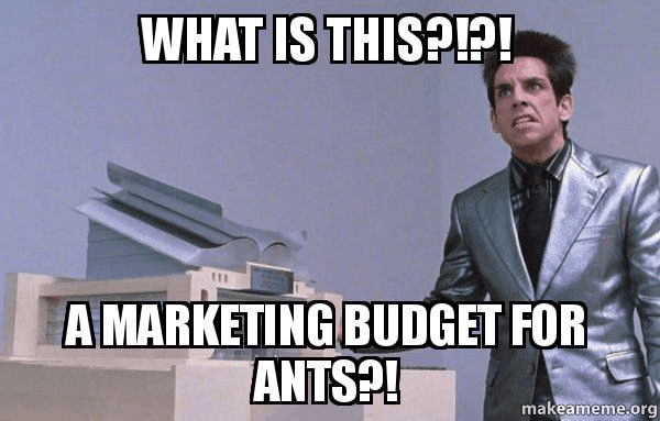 Marketing budget meme